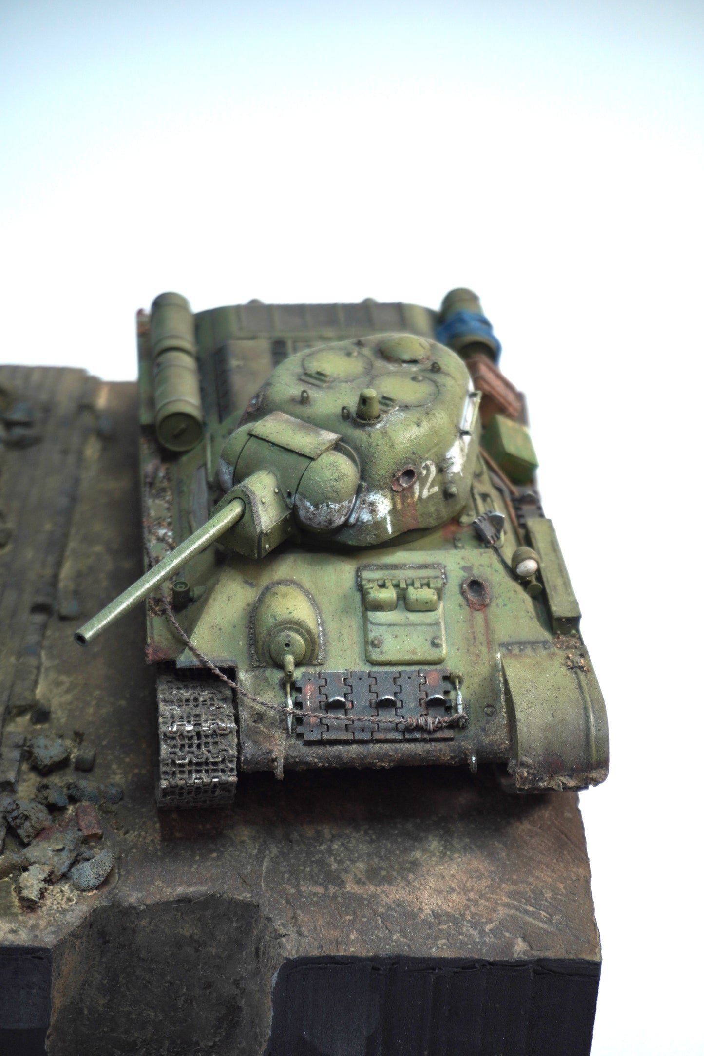 Diorama T-34/76 — vista superior carro